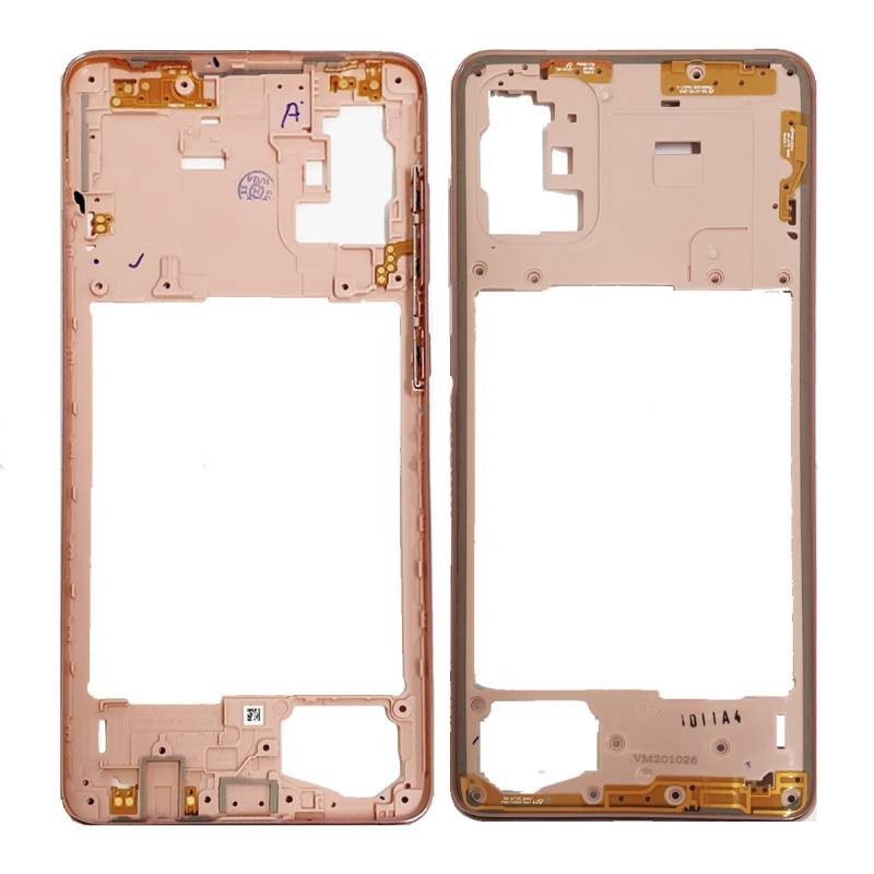 Carcasa Intermedia Samsung Galaxy A71 (A715) Rosa
