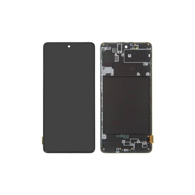 Pantalla Completa Original  con Marco Samsung Galaxy A71, A715 Negra