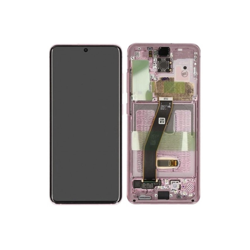 Pantalla Completa Original con Marco Samsung Galaxy S20 G981 G980 Rosa