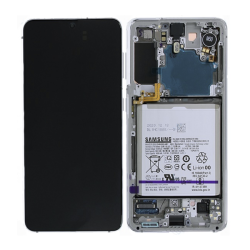 Pantalla Completa Original Samsung Galaxy S21 5G (G991) Plata