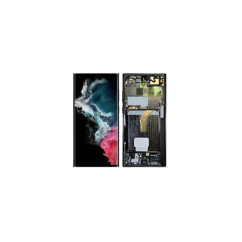 Pantalla Original Lcd + Tactil con Marco Samsung Galaxy S22 Ultra S908 Negro