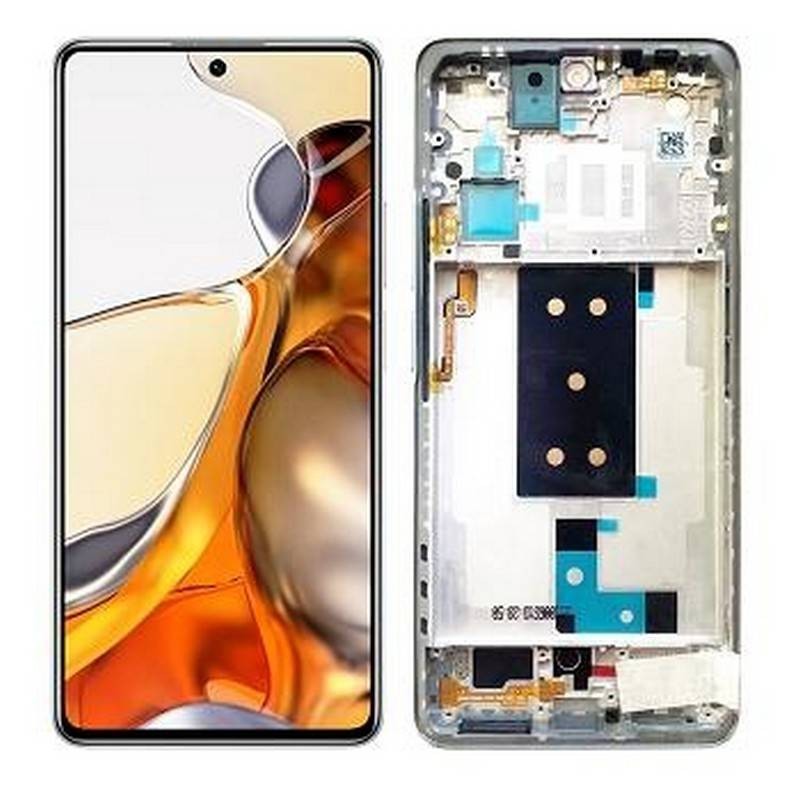 Pantalla Lcd + Tactil con Marco Xiaomi 11T, Xiaomi 11T Pro Plata