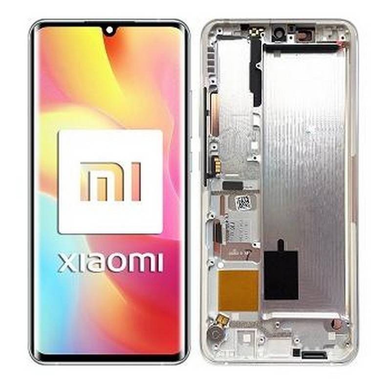 Pantalla LCD + Tactil con Marco Xiaomi Mi Note 10 Lite Plata