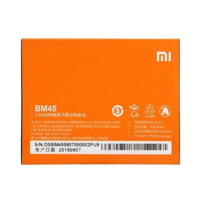 Bateria BM45 Xiaomi Redmi Note 2