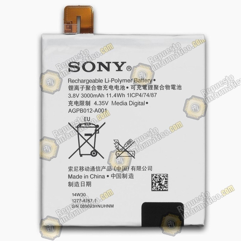 BaterÃ­a Original T2 ultra LIS 1554 ERCP (desmontaje) 