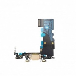Flex Conector de Carga, Antena y Microfono IPhone 8 Dorado