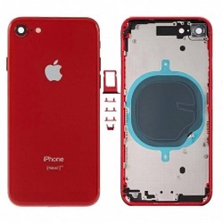 Chasis intermedio + Tapa trasera iPhone 8 Rojo