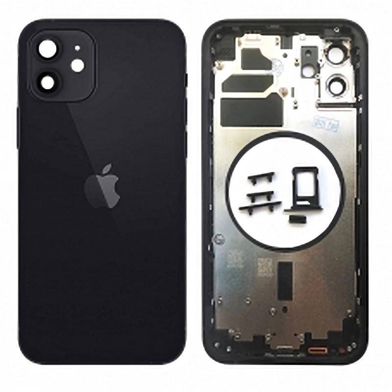 Chasis Carcasa Trasera iPhone 12 Negro