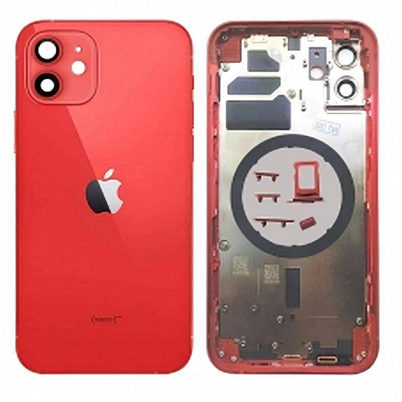 Chasis Carcasa Trasera iPhone 12 Rojo