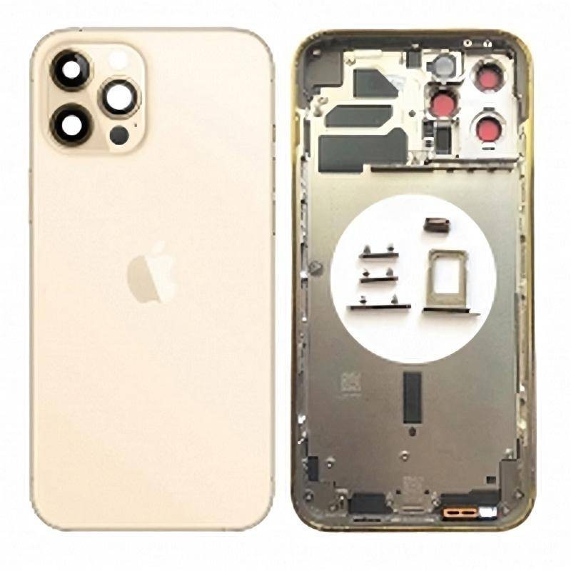 Chasis Carcasa Trasera iPhone 12 Pro Max Dorado