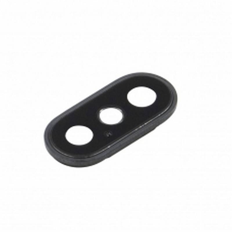 Lente y Embellecedor de Camara Trasera iPhone Xs, iPhone Xs Max Negro