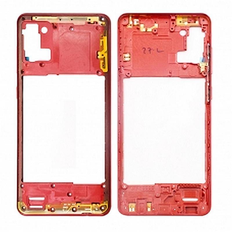 Carcasa Intermedia Samsung Galaxy A31 (A315) Rojo