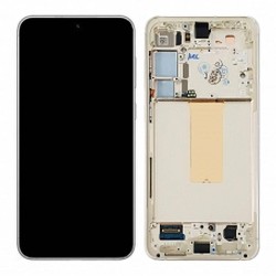 Pantalla Completa con Marco Original Samsung Galaxy S23 Plus Crema - Beige