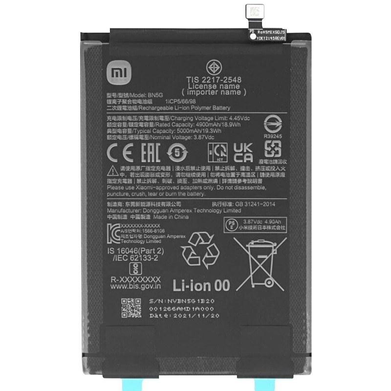 Bateria BN5G Xiaomi Redmi 10A