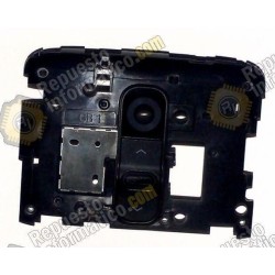 Carcasa trasera-intermedia del Chasis con botones y ventana cámara negro para LG Optimus G2, D802 (negra) 