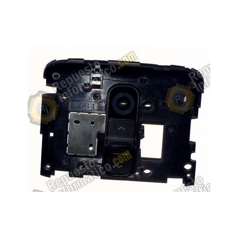 Carcasa trasera-intermedia del Chasis con botones y ventana cámara negro para LG Optimus G2, D802 (negra) 