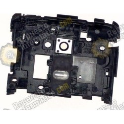 Carcasa trasera-intermedia del Chasis con botones y ventana cámara negro para LG Optimus G2, D802 (negra) 