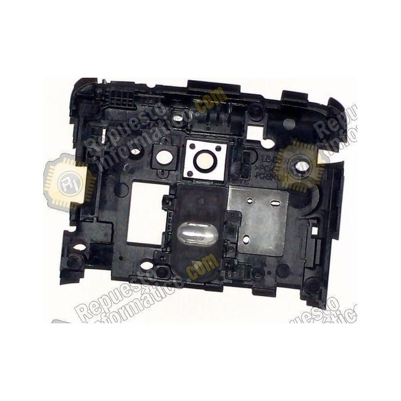 Carcasa trasera-intermedia del Chasis con botones y ventana cámara negro para LG Optimus G2, D802 (negra) 