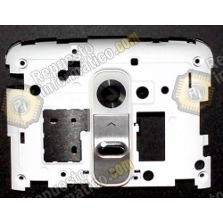 carcasa trasera-intermedia del Chasis con botones y ventana cámara  LG Optimus G2, D802 (blanca)