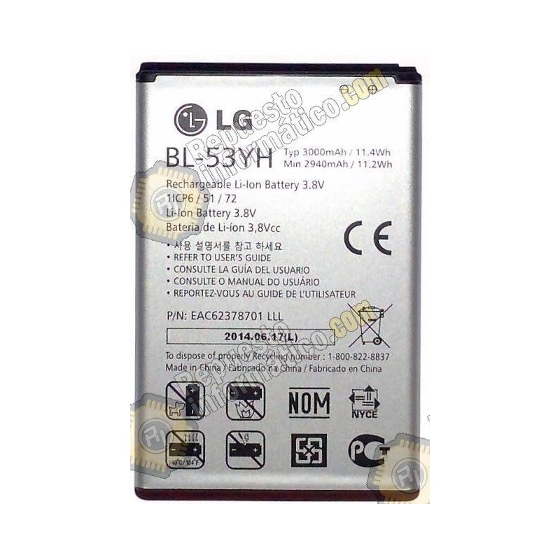 Bateria original LG Optimus G3 (D855) (Nueva)