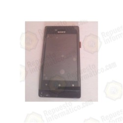 Pantalla (Lcd+tactil+marco) Xperia Miro st23i Negra