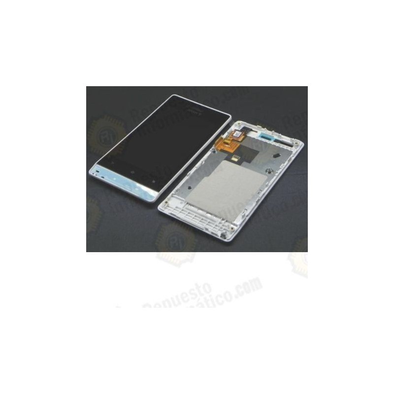 Pantalla (Lcd+tactil+marco) Xperia Miro st23i blanco