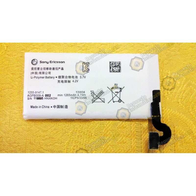 Bateria original Xperia P Lt22 (SWAP)