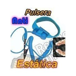 Pulsera antiestática con resistencia de 1 Mega Ohm AZUL