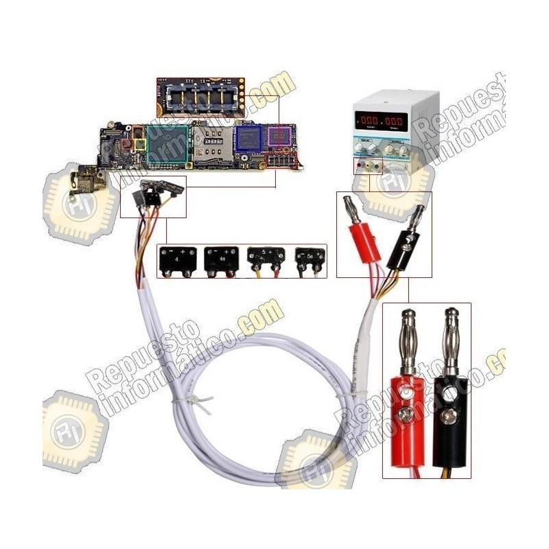 Cable dummy de alimentacion directa desde fuente a iphone