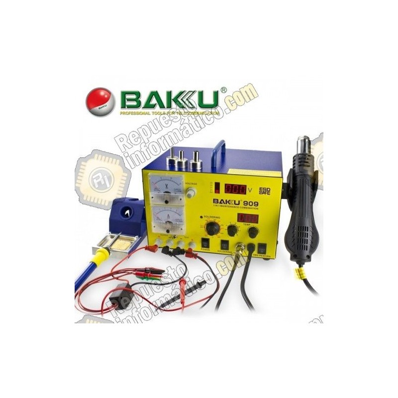 Estacion De Soldar,Pistola De Aire 3 En 1 Baku BK-909 