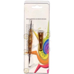 Destornillador de 2 puntas tipo estrella color Dorado