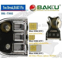 Cortador 3 En 1 Micro Nano SIM Baku BK-7302