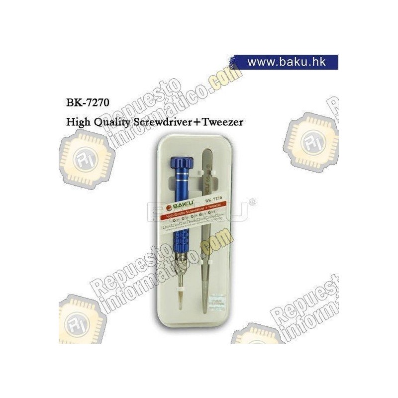 Juego de destornillador + pinza BK-7270