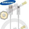 Cable datos micro USB 100% Original Samsung (Blanco) (Usado)