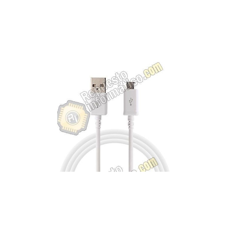 Cable datos micro USB 100% Original Samsung (Blanco) (Usado)
