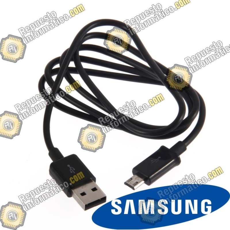 Cable datos micro USB 100% Original Samsung (Negro) (Usado)