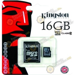 Micro SD Kingston 16GB + Adaptador/Clase 10/UHS-I/45Mb