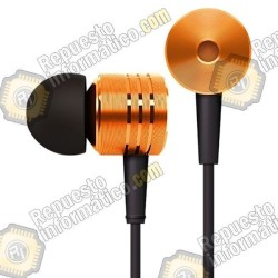 Cascos Earphone Piston 2 para Xiaomi Mi3 u otros dispositiivos (Naranja) (metal)