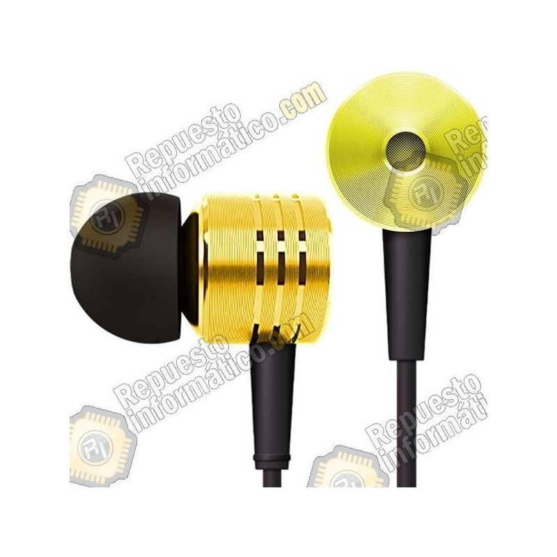 Cascos Earphone Piston 2 para Xiaomi Mi3 u otros dispositiivos (Amarillo) (metal)