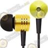 Cascos Earphone Piston 2 para Xiaomi Mi3 u otros dispositiivos (Amarillo) (metal)