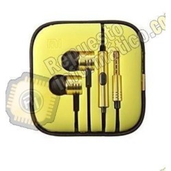 Cascos Earphone Piston 2 para Xiaomi Mi3 u otros dispositiivos (Amarillo) (metal)