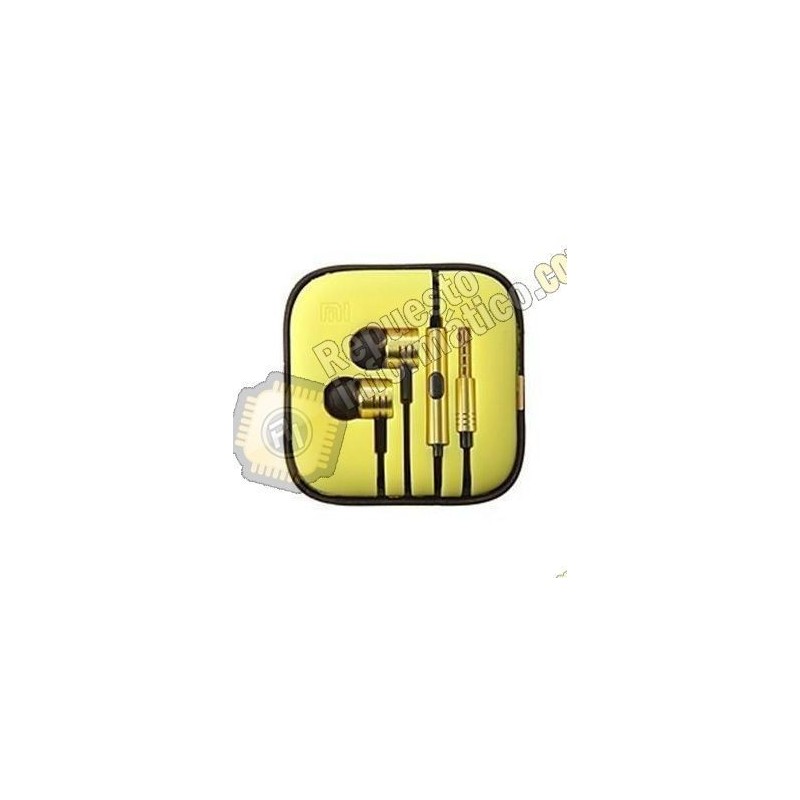 Cascos Earphone Piston 2 para Xiaomi Mi3 u otros dispositiivos (Amarillo) (metal)