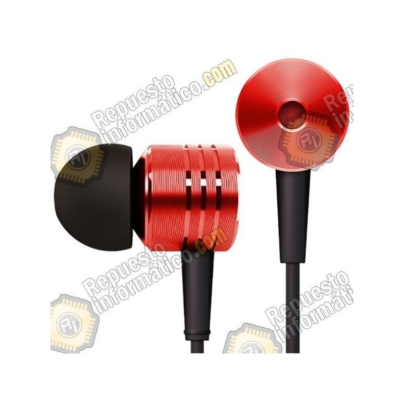 Cascos Earphone Piston 2 para Xiaomi Mi3 u otros dispositiivos (Rojo) (metal)