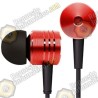 Cascos Earphone Piston 2 para Xiaomi Mi3 u otros dispositiivos (Rojo) (metal)