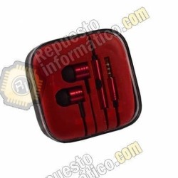 Cascos Earphone Piston 2 para Xiaomi Mi3 u otros dispositiivos (Rojo) (metal)