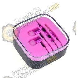Cascos Earphone Piston 2 para Xiaomi Mi3 u otros dispositiivos (Rosa) (metal)