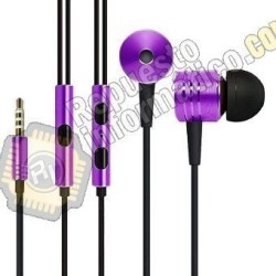 Cascos Earphone Piston 2 para Xiaomi Mi3 u otros dispositiivos (Violeta) (metal)