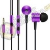 Cascos Earphone Piston 2 para Xiaomi Mi3 u otros dispositiivos (Violeta) (metal)