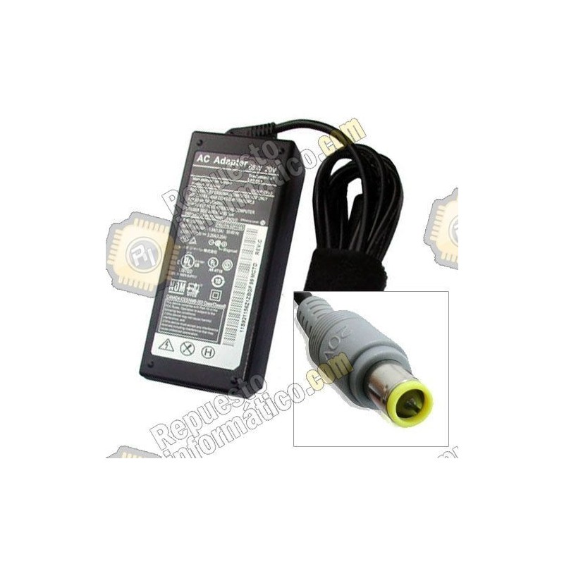 CARGADOR COMPATIBLE LENOVO 20V 4.5A  8 x 7.4mm 