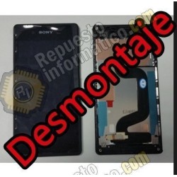 Pantalla (Lcd+Tactil+marco) Xperia E3 (D2202,D2203) Negra (Desmontaje)